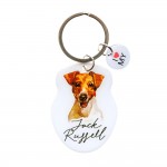 Pet Keyring with Charm | Jack Russell